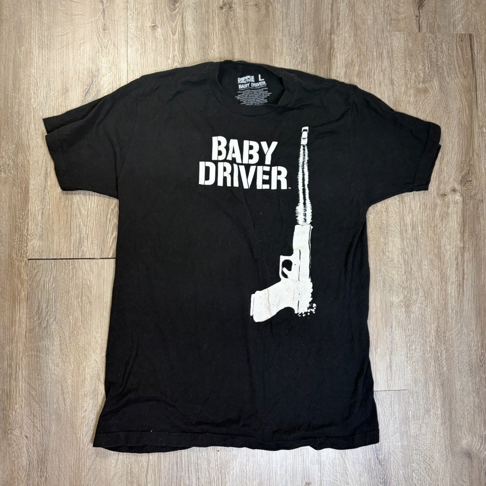 Baby Driver Movie T Shirt Size Large 2017 Black Ripple Junction